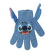 Zoom sur le gant exfoliant Disney Stitch montrant la texture douce et le design coloré pour enfants