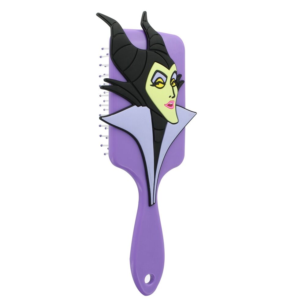 Brosse à cheveux Disney Villains Maléfique utilisée sur cheveux mouillés d'un enfant