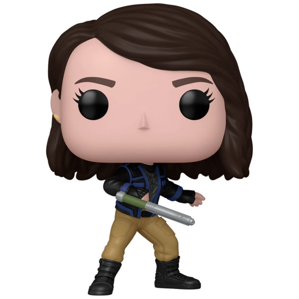 Vue rapprochée de la figurine Funko POP Captain America Brave New World avec détails précis et couleurs vives