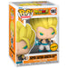 Vue rapprochée de la figurine Funko POP Broly Gogeta Chase montrant les détails colorés et le design unique.