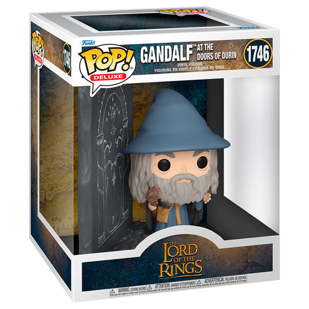 Figurine Funko POP Deluxe Gandalf de 16,5 cm avec bâton et chapeau pointu, détaillée et colorée