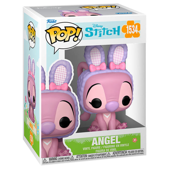 Figurine Funko POP Stitch en costume de lapin de Pâques Disney, vinyle 9 cm sous boîte cadeau
