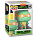 Figurine Funko POP Michelangelo des Ninja Turtles en vinyle de 9 cm avec design Easter Egg, vue de face en boîte cadeau