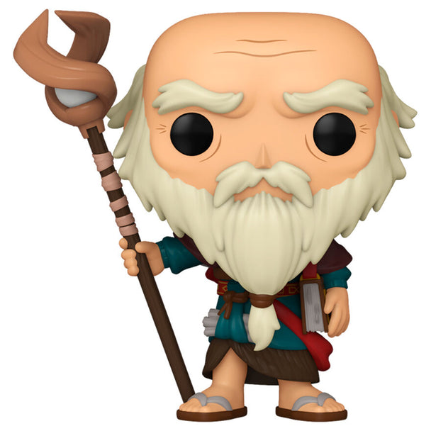 Vue rapprochée de la figurine Deckard Cain Funko POP Diablo avec détails précis et couleurs vives