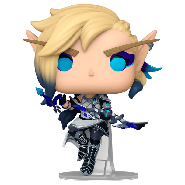 Détail de la figurine Funko POP Alleria Windrunner montrant les couleurs et le design précis du personnage
