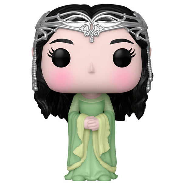 Boîte cadeau de la figurine Funko POP Arwen Le Seigneur des Anneaux, montrant le packaging officiel et le personnage en vinyle