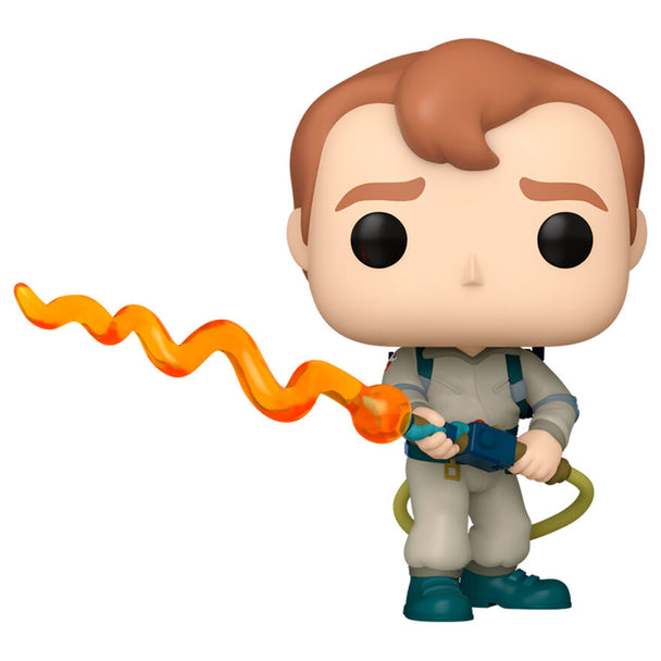 Vue détaillée de la figurine Funko POP Ray Stantz avec sa tenue emblématique et accessoires