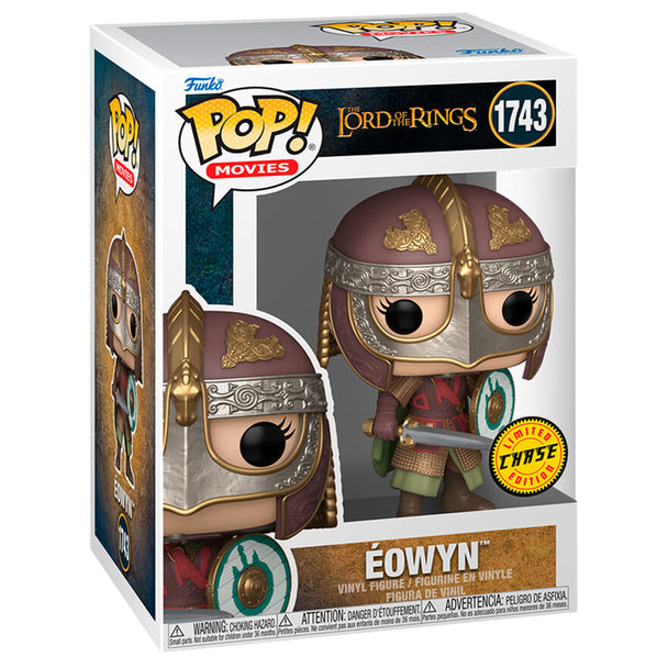 Figurine Funko POP Éowyn Chase en vinyle de 9 cm dans sa boîte cadeau officielle du Seigneur des Anneaux