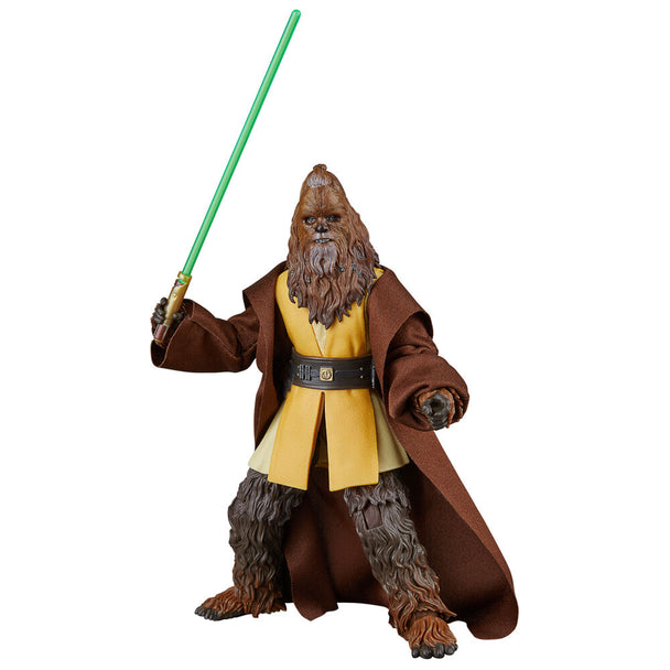 Figurine Jedi Master Kelnacca de 15cm en position dynamique avec accessoires visibles