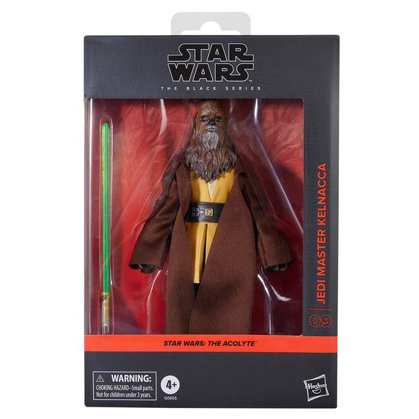 Figurine articulée Star Wars The Acolyte Jedi Master Kelnacca vue avant avec détails précis