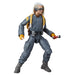 Vue latérale de la figurine Star Wars Skeleton Crew KB At Atin en position dynamique