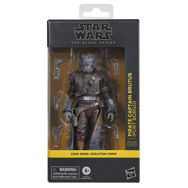 Figurine Star Wars Brutus Port Borgo Pirate Captain vue de face avec accessoires
