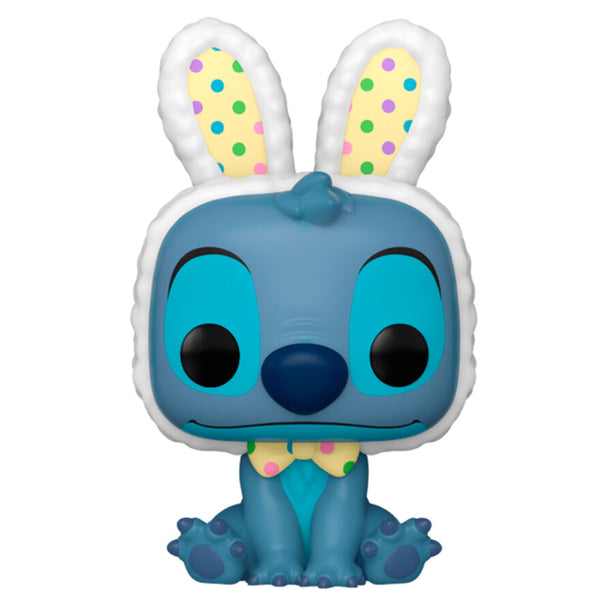 Figurine Funko Pocket POP Disney Stitch en costume de lapin de Pâques vue de face sur fond blanc