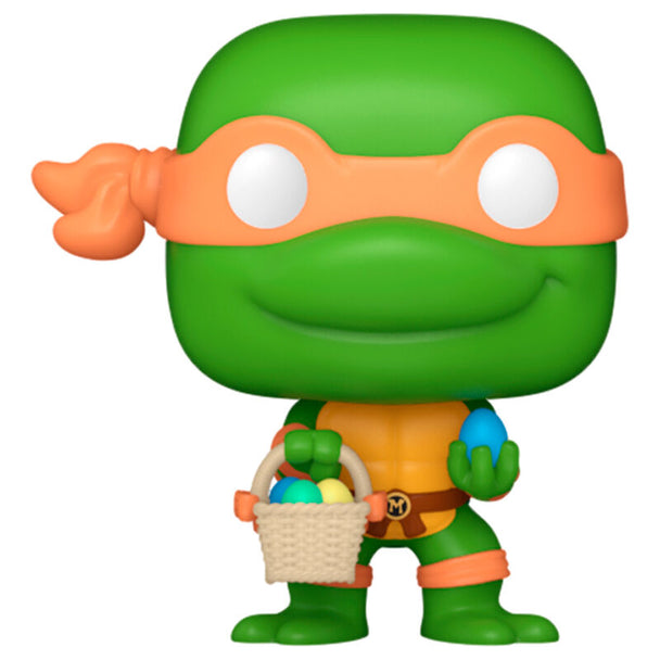 Figurine Pocket POP Michelangelo Tortues Ninja édition spéciale Easter Egg, vue de profil avec détails colorés