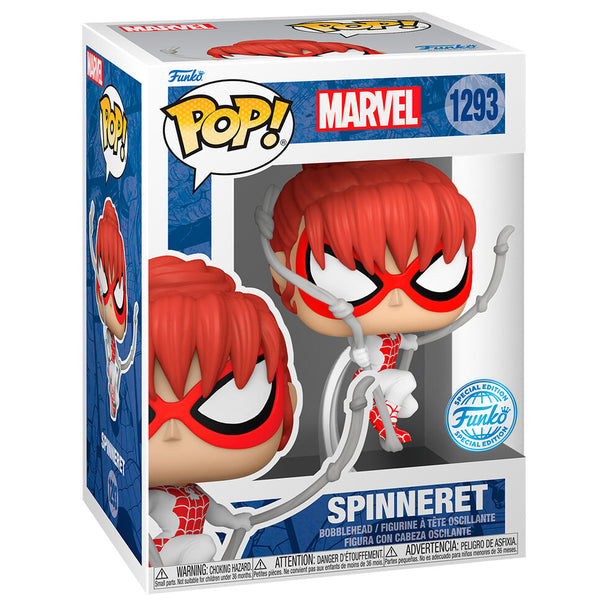 Figurine Funko POP Spider-Man Spinneret exclusive Marvel en vinyle de 9 cm dans sa boîte cadeau