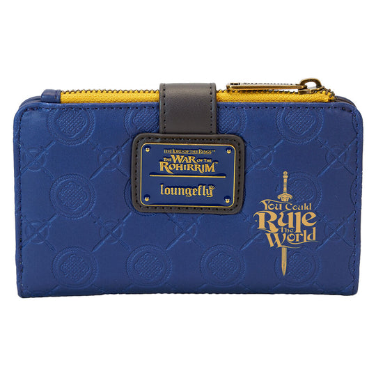 Intérieur du portefeuille Loungefly montrant les huit emplacements pour cartes et la doublure assortie