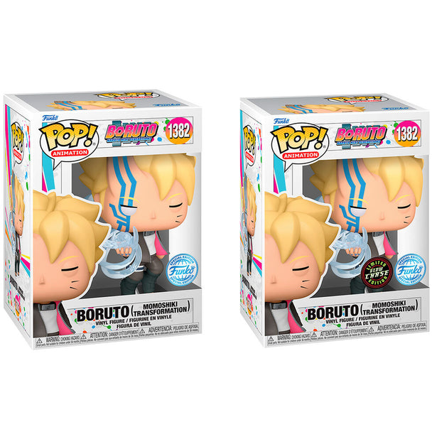 Figurine Funko POP Boruto Momoshiki Transformation exclusive en vinyle de 9 cm dans sa boîte cadeau