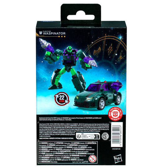 Pack complet de la figurine Waspinator avec boîte originale HASBRO, idéale pour collectionneurs et fans.