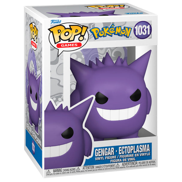 Vue rapprochée de la figurine Funko POP Gengar Ectoplasma montrant ses détails et couleurs vives