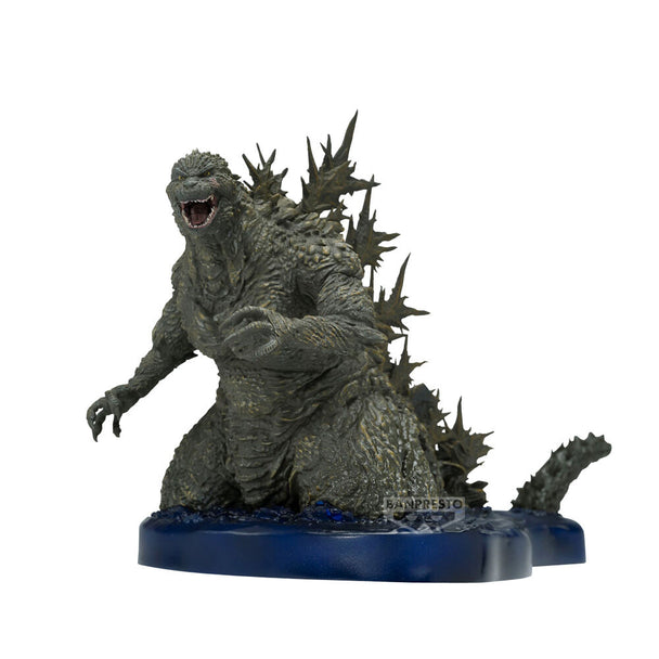 Figurine Godzilla Minus One 2023 BANPRESTO vue de face avec détails précis et couleurs vives