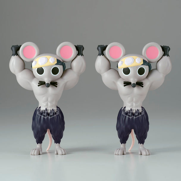 Set complet de deux figurines Muscular Mice Demon Slayer avec détails précis et couleurs vives