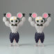 Set complet de deux figurines Muscular Mice Demon Slayer avec détails précis et couleurs vives