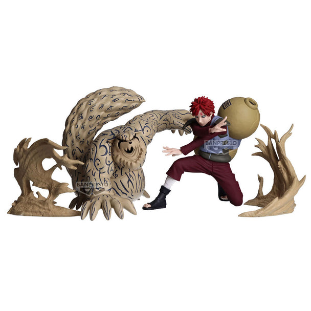 Vue latérale de la figurine Shukaku Naruto Shippuden en soft vinyl, hauteur 10 cm, marque BANPRESTO