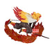 Profil latéral de la figurine Kyojuro Rengoku Demon Slayer montrant sa posture dynamique