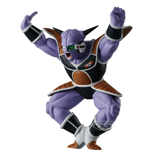 Profil latéral de la figurine Ginyu BANPRESTO montrant la finesse des traits et la posture dynamique