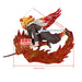 Zoom sur le visage expressif de Kyojuro Rengoku figurine Vibration Stars BANPRESTO
