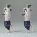 Détail rapproché des visages expressifs des deux figurines Demon Slayer Muscular Mice