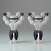 Présentation des figurines Demon Slayer Muscular Mice sur un socle, parfait pour collection