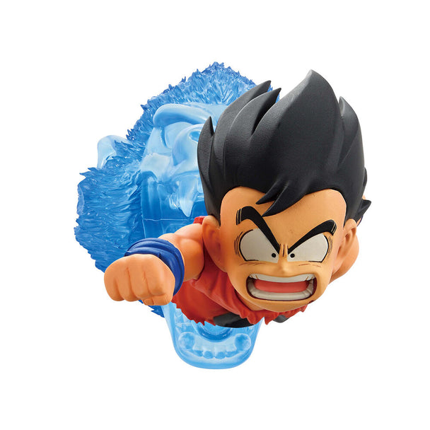 Profil gauche de la figurine Son Goku Dragon History II montrant sa posture dynamique