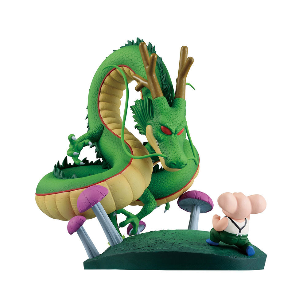 Figurine Dragon Ball Ichibansho Oolong & Shenron vue de face avec détails colorés