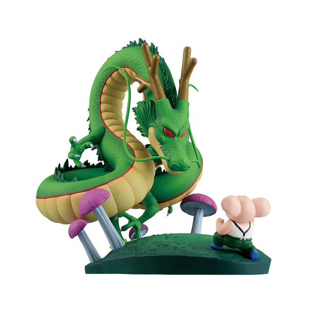 Figurine Dragon Ball Ichibansho Oolong & Shenron vue de face avec détails colorés