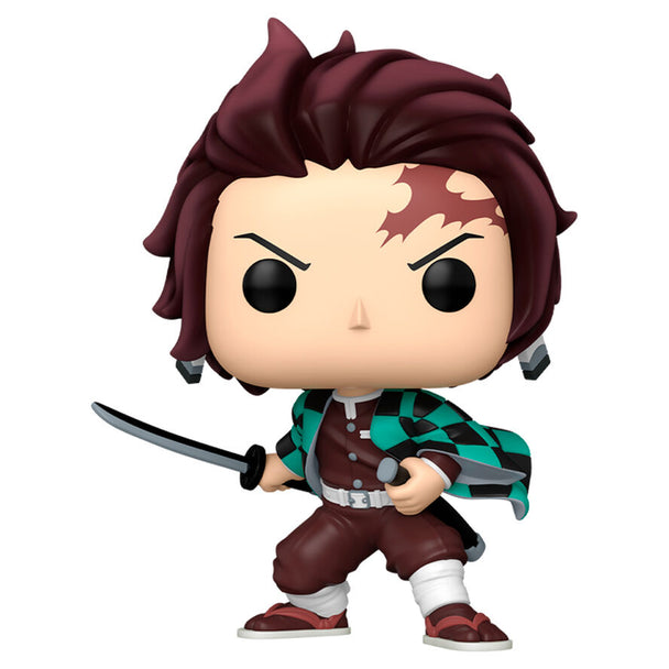 Figurine Funko POP de Tanjiro Kamado en vinyle de 25 cm avec détails précis et couleurs vives, présentée dans sa boîte cadeau officielle.