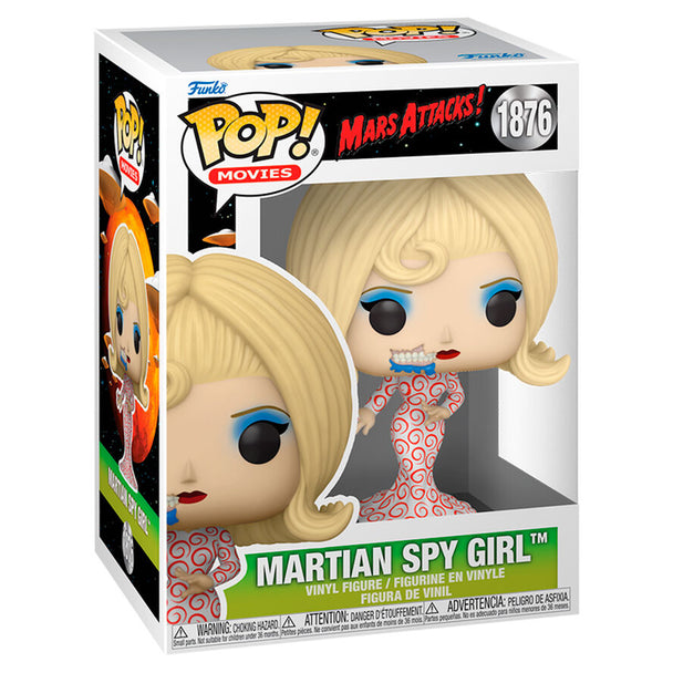 Figurine Funko POP Mars Attacks Martian Spy Girl en vinyle de 9cm avec détails précis et couleurs vives