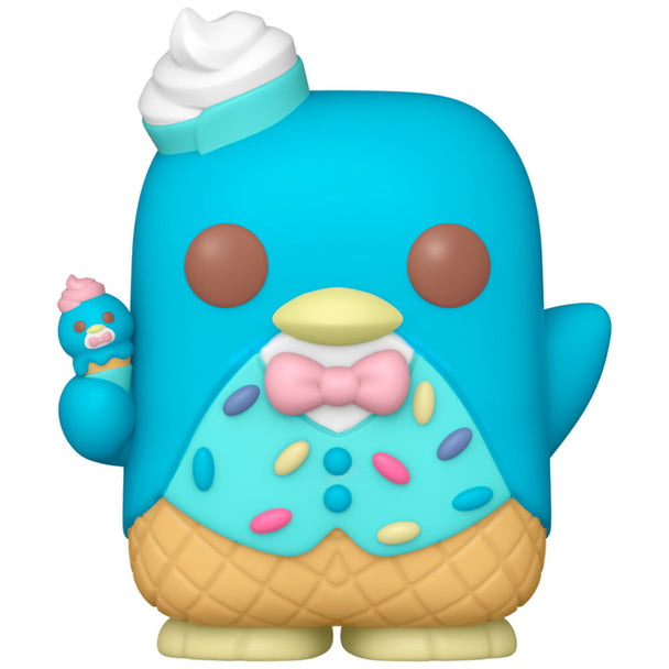 Figurine Funko POP TuxedoSam en vinyle de 9 cm avec son costume élégant, présentée dans sa boîte cadeau Hello Kitty and Friends