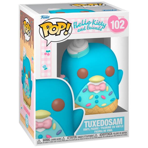 Vue rapprochée de la figurine Funko POP TuxedoSam, mettant en valeur ses détails et sa finition soignée en vinyle
