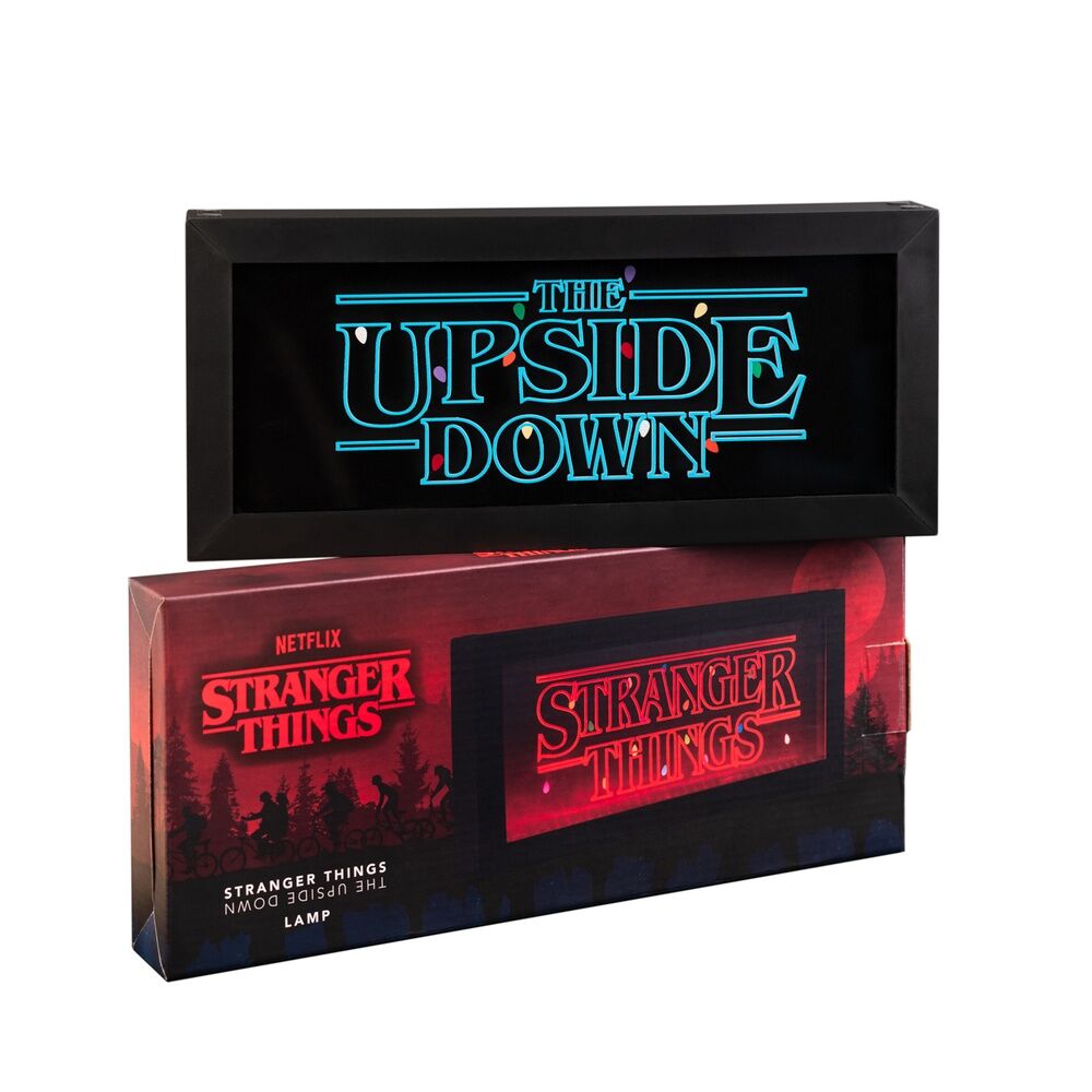 Vue latérale de la lampe Stranger Things The Upside Down montrant sa finesse et matériaux ABS et acrylique