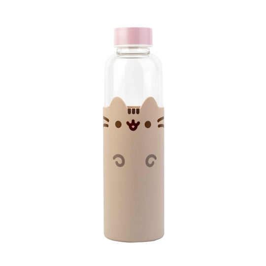 Ensemble complet : bouteille en verre Pusheen 500ml et sa housse néoprène