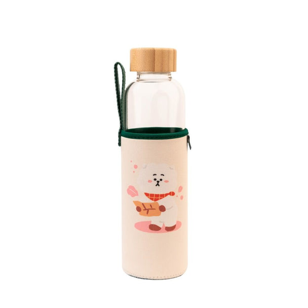 Détail du bouchon en bambou naturel de la bouteille BT21 RJ 500ml de la marque ERIK