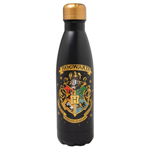 Gourde Harry Potter Poudlard en acier inoxydable avec logo emblématique sur fond blanc