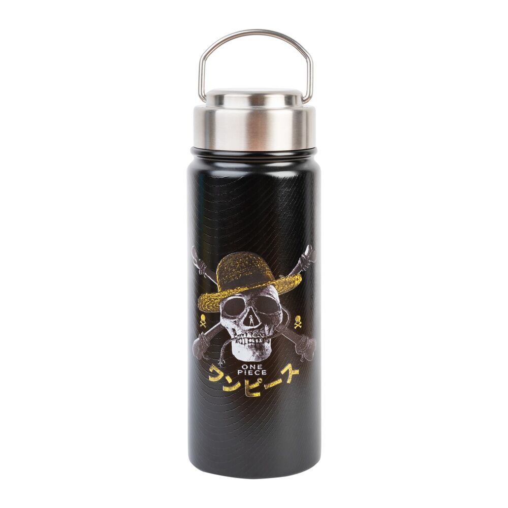 Bouteille One Piece en acier inoxydable de 500ml vue de face avec logo ERIK