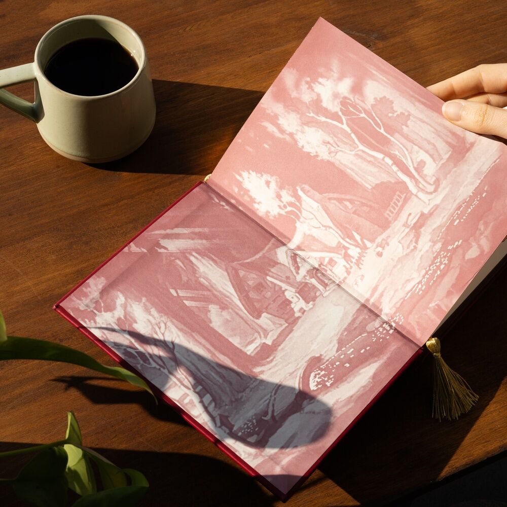 Boîte cadeau élégante contenant le cahier Blanche Neige et le stylo ERIK