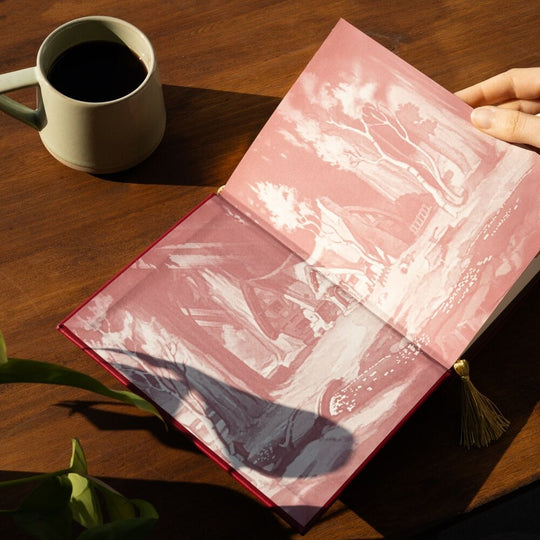 Boîte cadeau élégante contenant le cahier Blanche Neige et le stylo ERIK