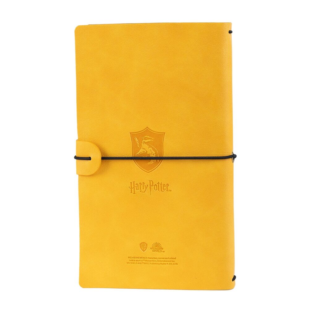 Détail du design personnalisé intérieur du carnet Hufflepuff Harry Potter