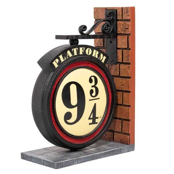 Détail des couleurs vives et finition soignée du serre-livres Harry Potter Platform 9 3/4.