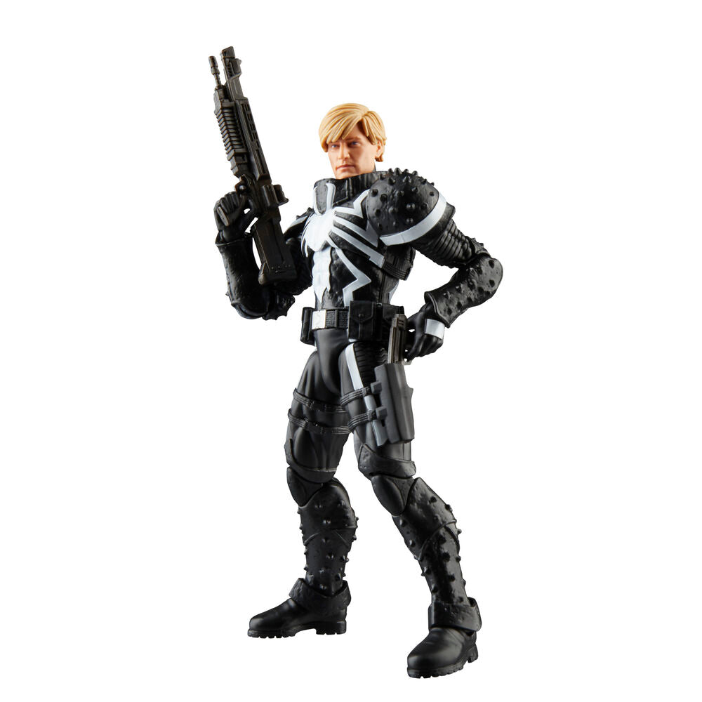 Détail des mains articulées de la figurine Flash Thompson Agent Venom
