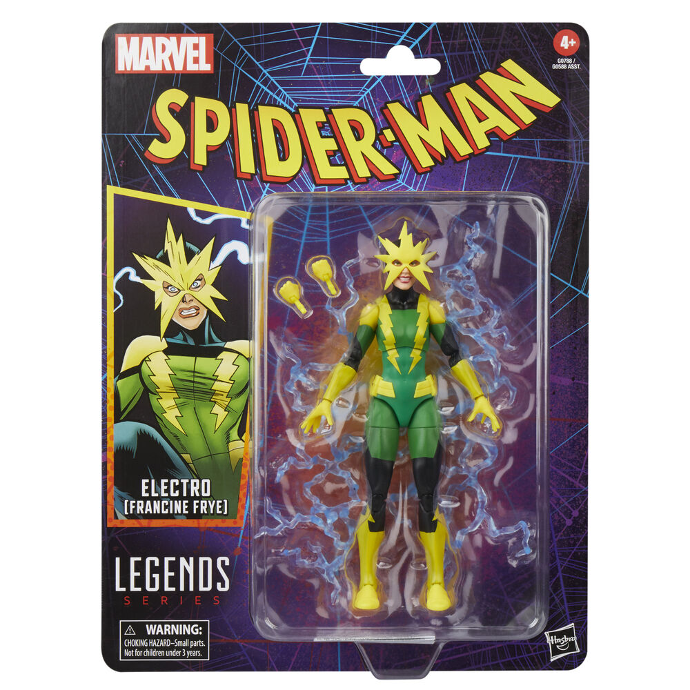 Figurine Electro Francine Frye en position dynamique avec bras levés